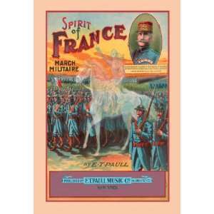  Spirit of France March Militaire 12x18 Giclee on canvas 
