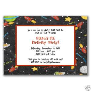 Outer Space Invitations Birthday Party Outerspace Boys  
