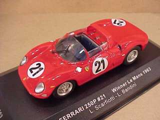 Ixo 1/43 Diecast Ferrari 250P, 1st 1963 LeMans, #21, Scarfiotti 