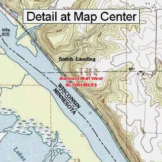   Map   Diamond Bluff West, Wisconsin (Folded/Waterproof) Sports