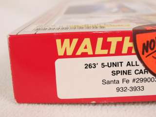 Walthers 3933 HO 263 5 Unit Spine Car Santa Fe #299003  