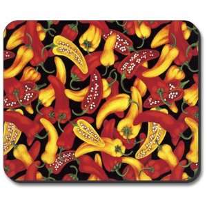  Decorative Mouse Pad Red & Yellow Peppers Food 