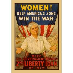  Women! Help Americas Sons Win the War 24X36 Giclee Paper 