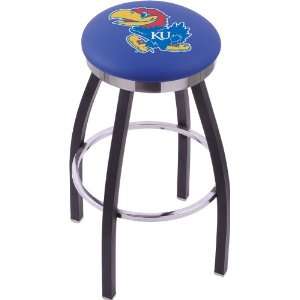  University of Kansas Steel Stool with Flat Ring Logo Seat 