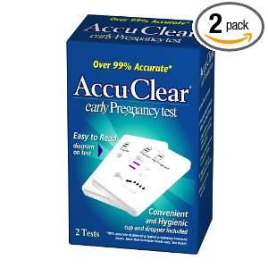  Accuclear Pregnancy Cassette, 2 Tests (Pack of 2) Health 