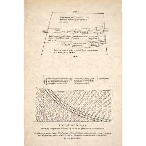   Farm Plan Elevation Geological Plan   Original Lithograph Home