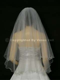 2T Ivory Bridal Fingertip Filigree Pearl Tiara Veil  