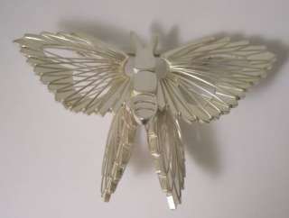 Sterling 925 3D Butterfly Wire Wrapped Wings PIN  