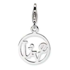   La Vita Sterling Silver Live Circle Charm with Lobster Clasp: Jewelry