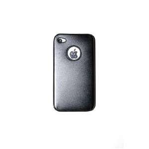  Black Aluminum Hard Back Case Cover for iPhone 4/4g with 