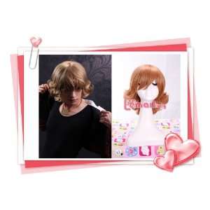 11.81 Inch BARNABY BROOKS JR light brown short curly wig 100% Japanese 