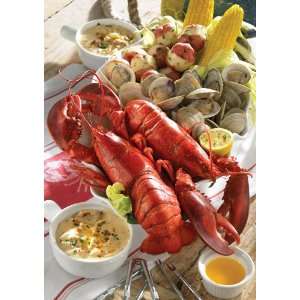 Lobster Gram MSGR4C MAINE SHORE CLAMBAKE GRAM DINNER FOR FOUR WITH 1 