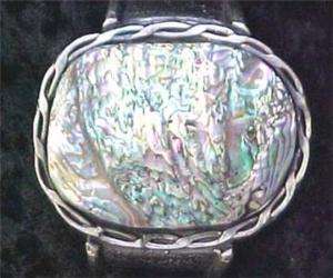 HAND CRAFTED STERLING/ABALONE BRACELET = 3052  