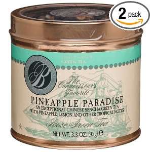 Boston Tea Finest Grade Green Tea, Pineapple Paradise Loose Tea, 3.3 