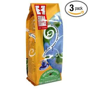 Equal Exchange Organic Coffee, Decaf, Ground, 12 Ounce Bags (Pack of 3 