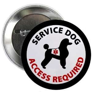  Poodle SERVICE DOG ADA Access Required Medical Alert 2.25 