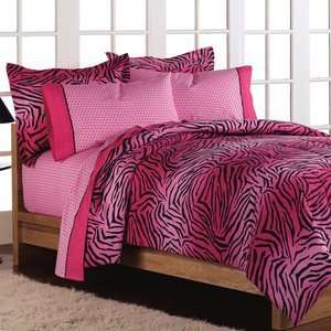  Loft Style Wild One Pink Bed in a Bag Bedding Set Twin 