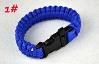 Paracord Cord Bracelets Whistle Buckle Survival Camping New  