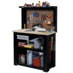 Reloading Bench or Garage Workbench   Back Wall   2 Shelves  