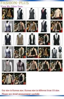 VE04 Korea Fashion Mans Casual Slim Cara Vest / 3color  