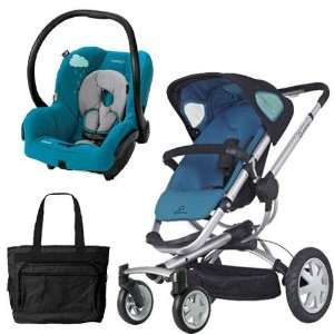   CV155BFW Buzz 4 Travel System in Blue Scratch with a Diaper Bag: Baby