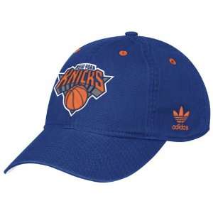  New York Knicks Blue adidas Originals Basic Logo Slouch 