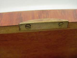 Antique Music Box Inlaid Wood Burl Veneer Humidor  