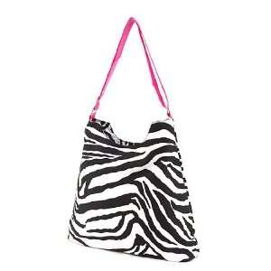  Large Canvas Messenger Bag   Zebra & Hot Pink: Everything 