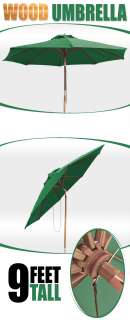   Outdoor Tilt Patio Umbrella Tilt Wood Deck Gazebo Shade Cover  