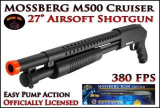 Licensed Mossberg M500 Cruiser Pump Action Airsoft Shotgun 380FPS 