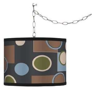  Swag Style Retro Lithic Medley Shade Plug In Chandelier 