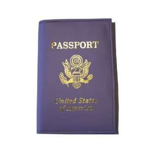 Purple Leather Passport Holder/ Cover 