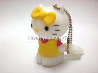 3D Hello Kitty 4GB USB Flash Thumb Drive Novelty Yellow  