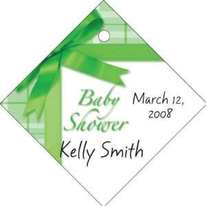  Baby Keepsake: Green Gift Wrap Baby Shower Design Diamond 