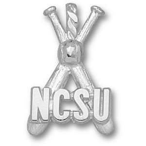  North Carolina State 7/8in Sterling Bats Pendant/Sterling 