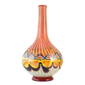 Castellani Glass Ware Murano Millefiori Art Crystal Vase 2005  