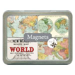  Cavallini Set of 24 Vintage Maps Magnets