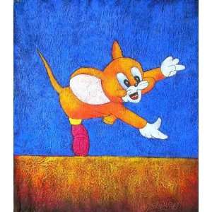  Jerry the mouse Oil Painting on Canvas Hand Made Replica 