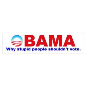   why stupid people shouldnt vote. (Bumper Sticker) 