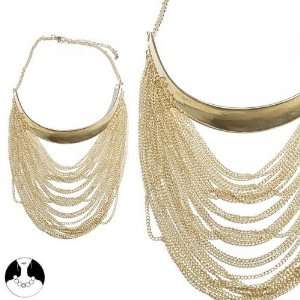    sg paris women necklace choker gold lead free metal Jewelry