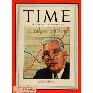 1950 Cover Time Boris Chaliapin Art Douglas IL Senator 