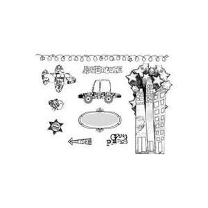 Stampers Anonymous Suzanne Carillo Cling Rubber Stamp Set adventure