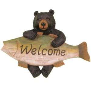  Bear and Fish Welcome Sign Case Pack 6: Home & Kitchen