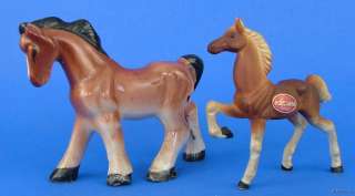 Small Porcelain Horse Figurines Bay Palomino  