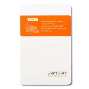  Whitelines Perfect Bound Pocket Notebook, Lined, White 