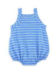   Designs Stripe Knit One Piece Bubble Blue/White Boys Sizes 6M 18M