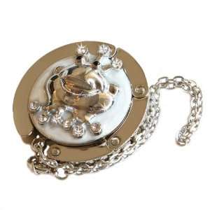 White Frog Prince Folding Purse Hook Bag Hanger with FREE Gift Box by 