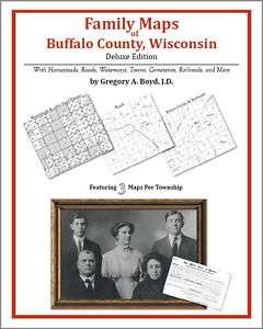 Family Maps Buffalo County Wisconsin Genealogy WI Plat  