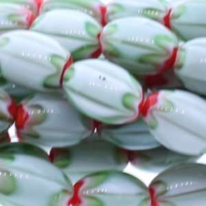  Milli Flori Glass   Green/White/Orange  Melon Plain   8mm 
