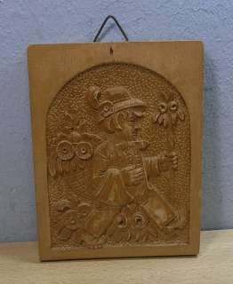 Vintage Wood Carved Picture #CB2  